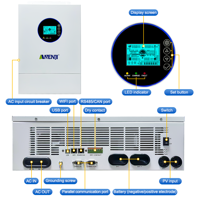 ANENJI 12KW 120V/240VAC Invert - Drone Solar Charger ulasan dan harga